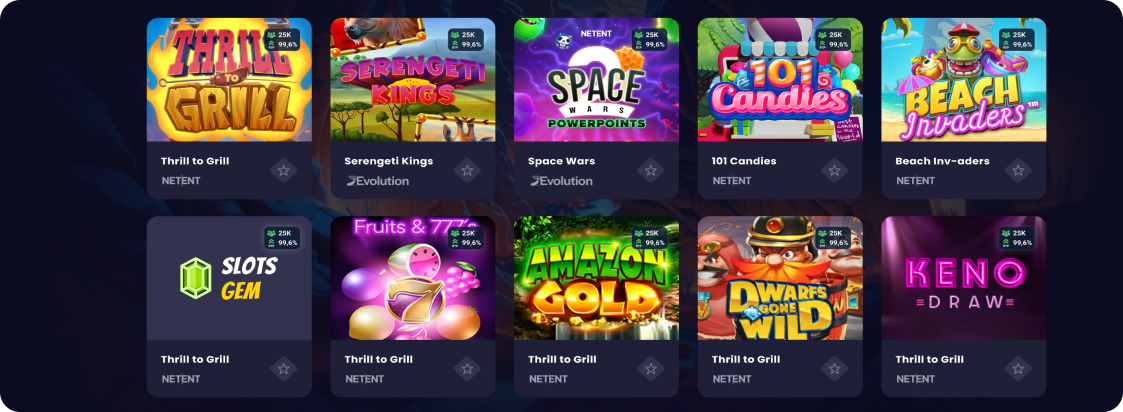 SlotsGem Pokies: The Game Library